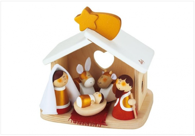 Crèche de Noël en bois