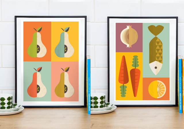 Affiche scandinave vintage