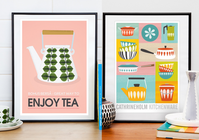Affiche scandinave vintage