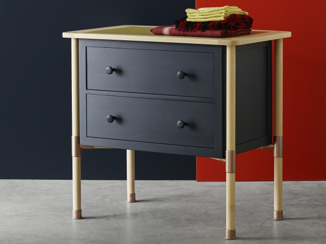 Commode bois et gris