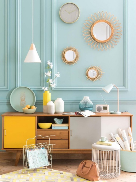 buffet bois et couleur
