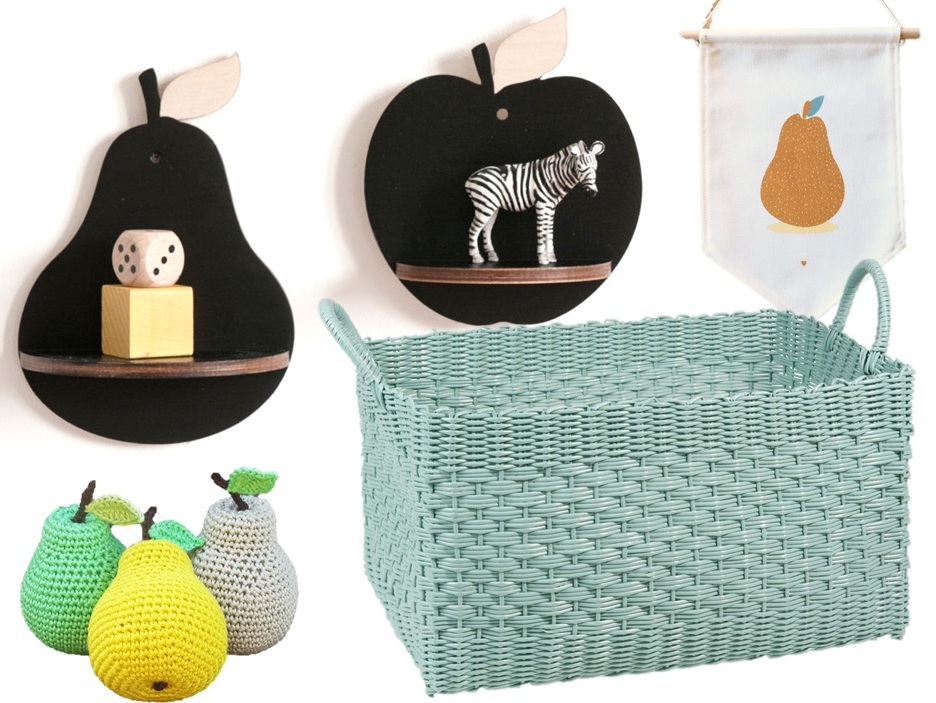 déco enfant pomme poire scoubidou