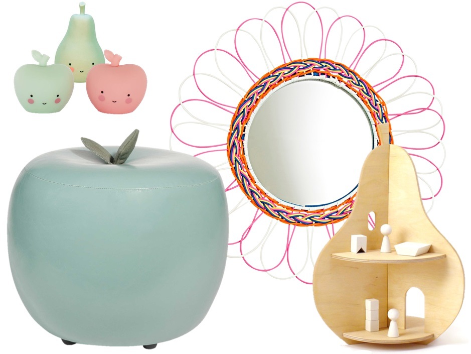 déco enfant pomme poire scoubidou