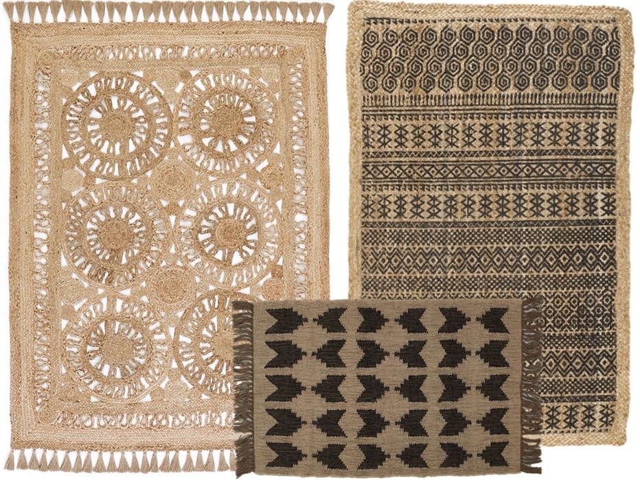 tapis bohème en jute