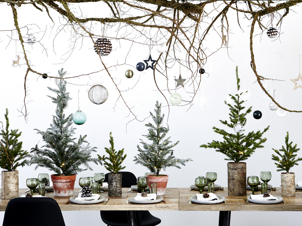 Des branchages en guise de déco de Noël - Joli Place