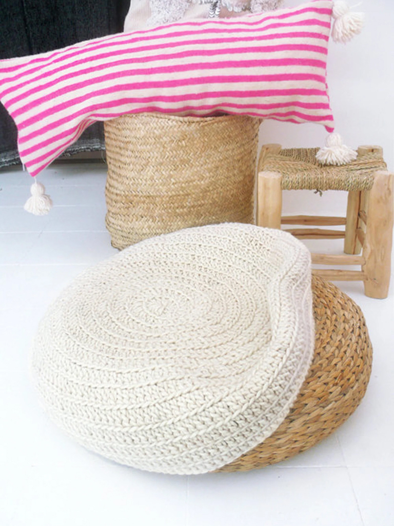 housse en crochet pour pouf ikea alseda