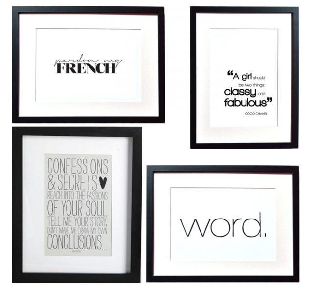 Des statement posters en noir et blanc – Joli Place