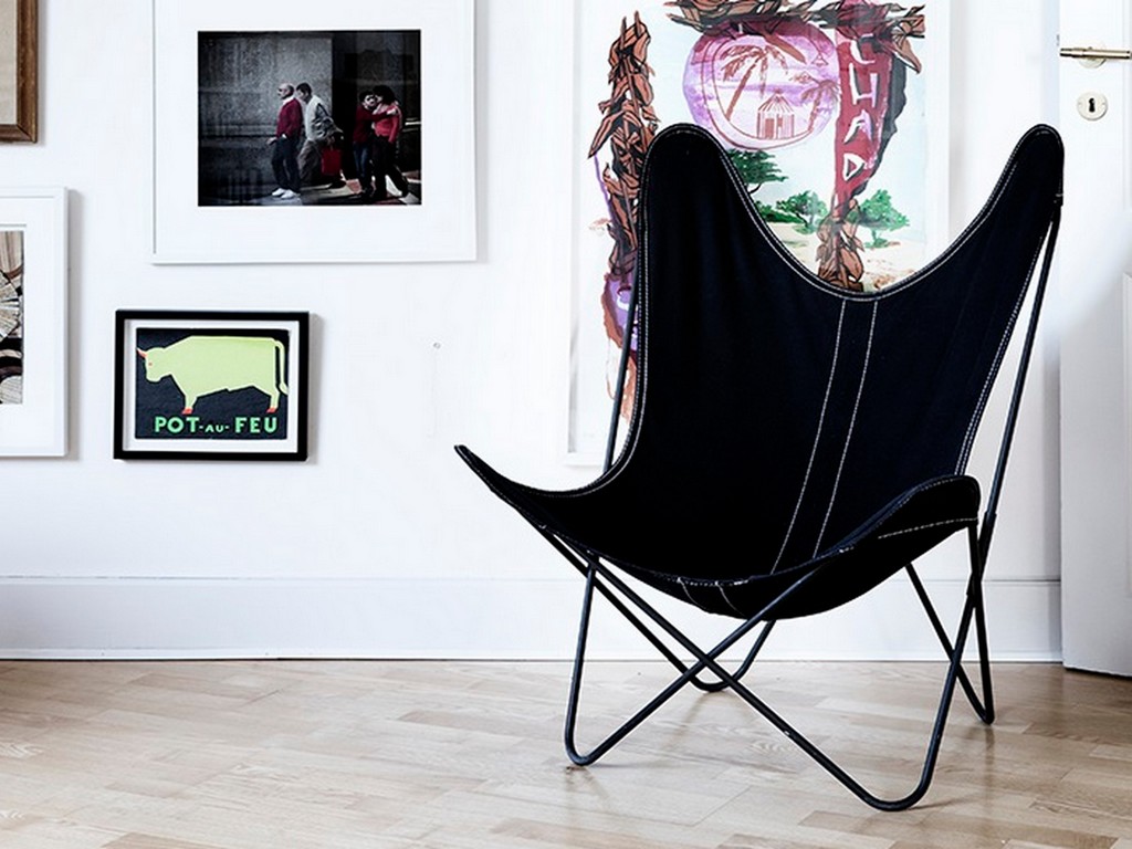 fauteuil papillon noir