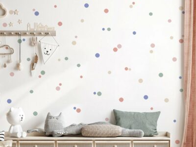 stickers pois chambre enfant