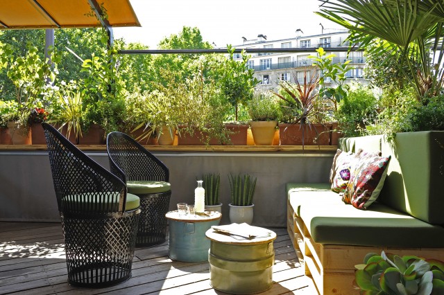 Déco terrasse brasserie Auteuil