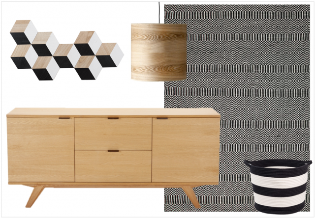deco,salon,salle,a,manger,noir,blanc,bois