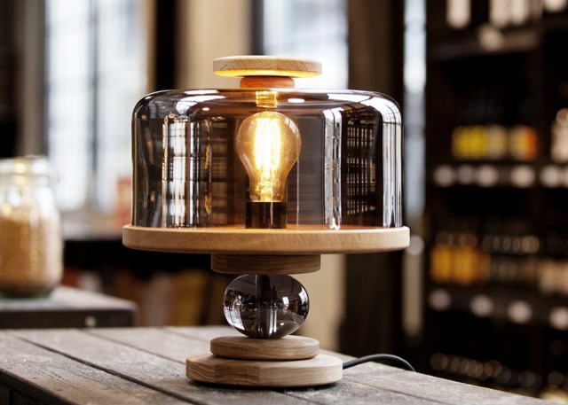 lampe sous cloche verre