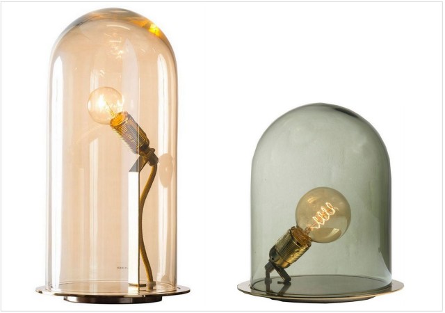 Lampe cloche en verre