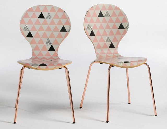 Chaise motif triangle