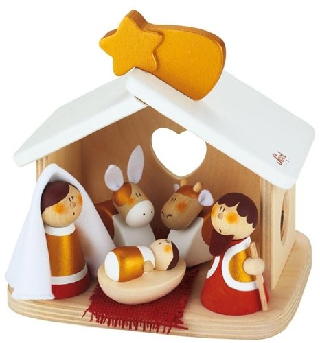 Crèche de Noël en bois