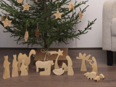 Crèche de Noël en bois