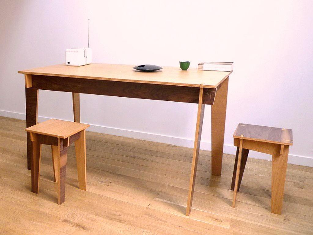 Table en bois emboîtable Jules & Pierre