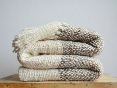 Plaid en laine naturelle