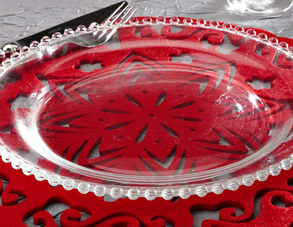table noël rouge et blanc