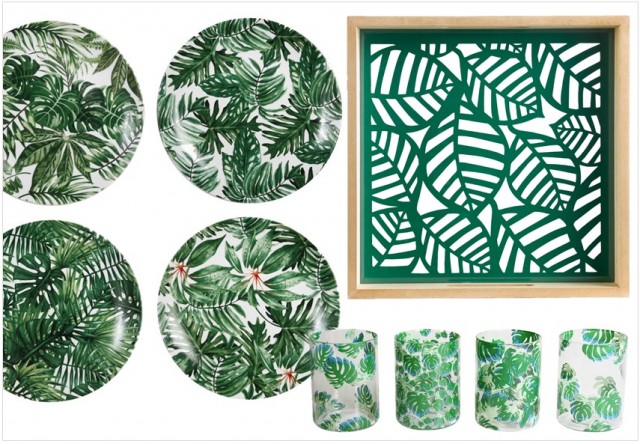 Vaisselle motif jungle