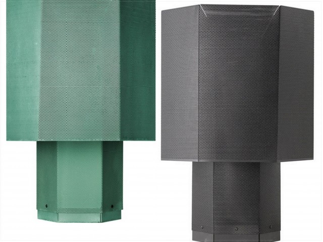 Lampe acier perforé