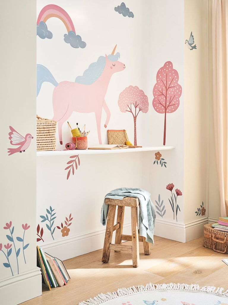 sticker mural licorne enfant