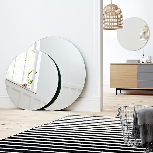 Grand miroir rond