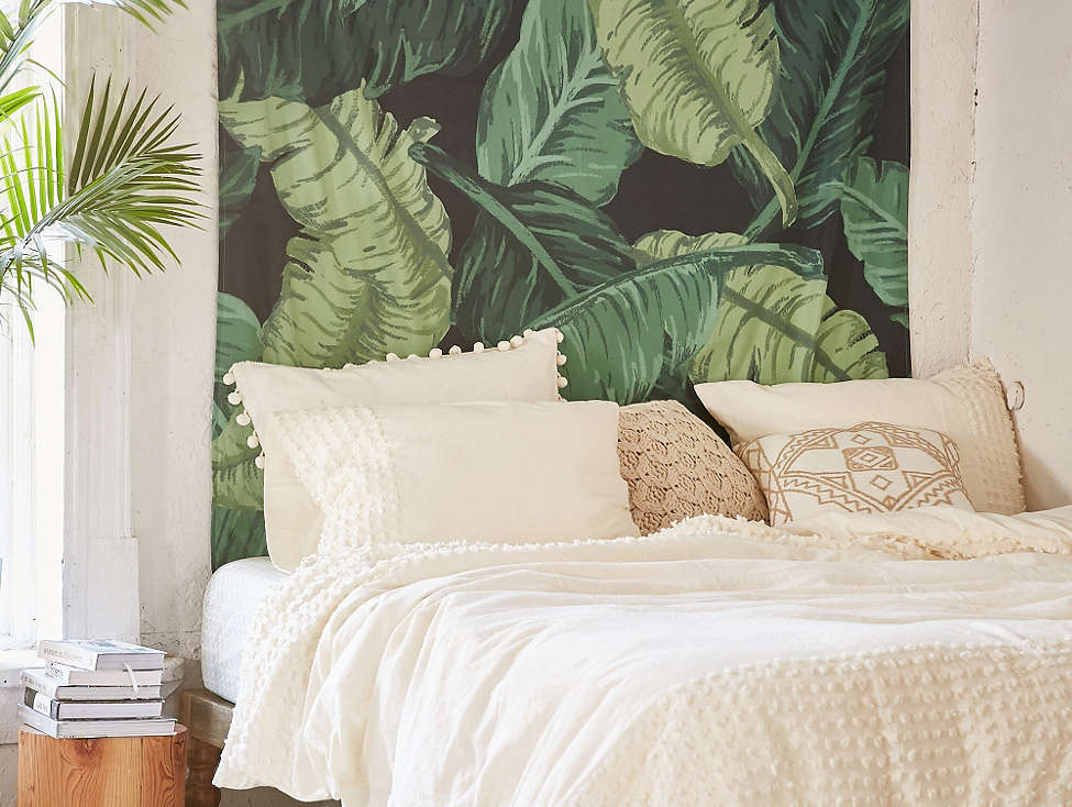 Chambre déco tropicale