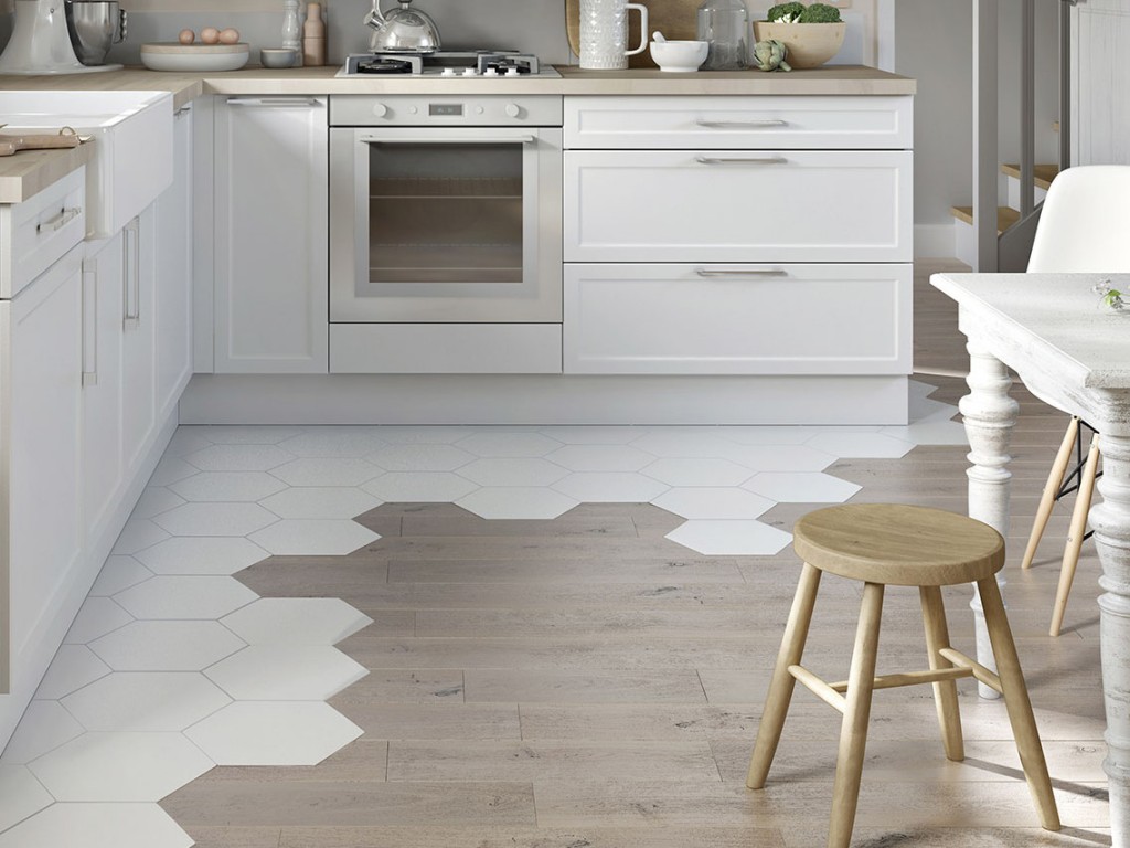 Parquet et carrelage cuisine