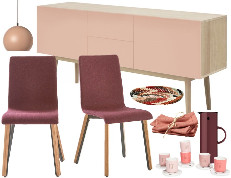 Déco salle à manger blush