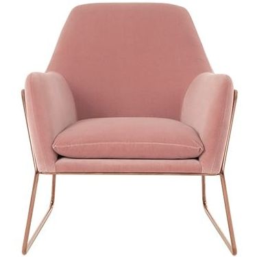 fauteuil velours rose