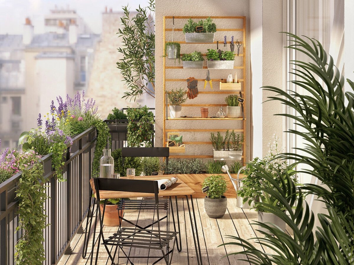 claustra balcon avec jardiniere