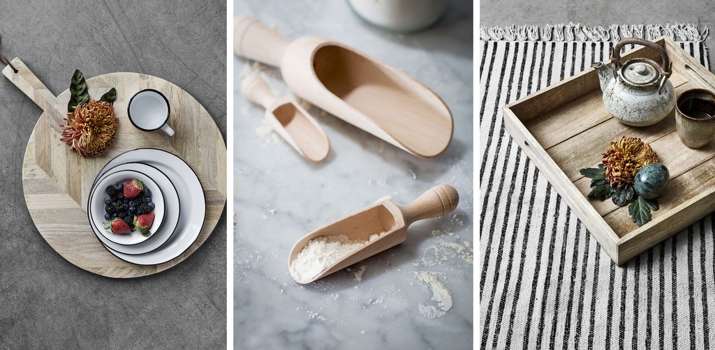 accessoires de cuisine en bois vintage