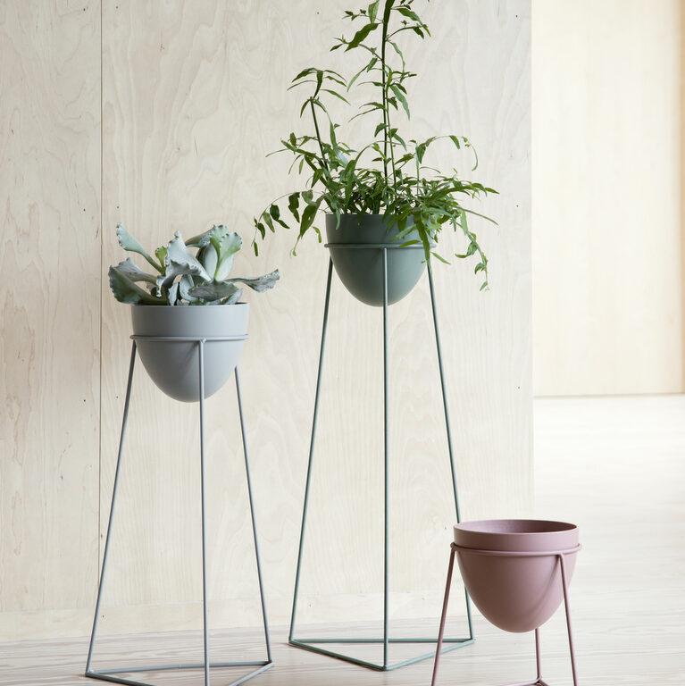 cache pot sur pied