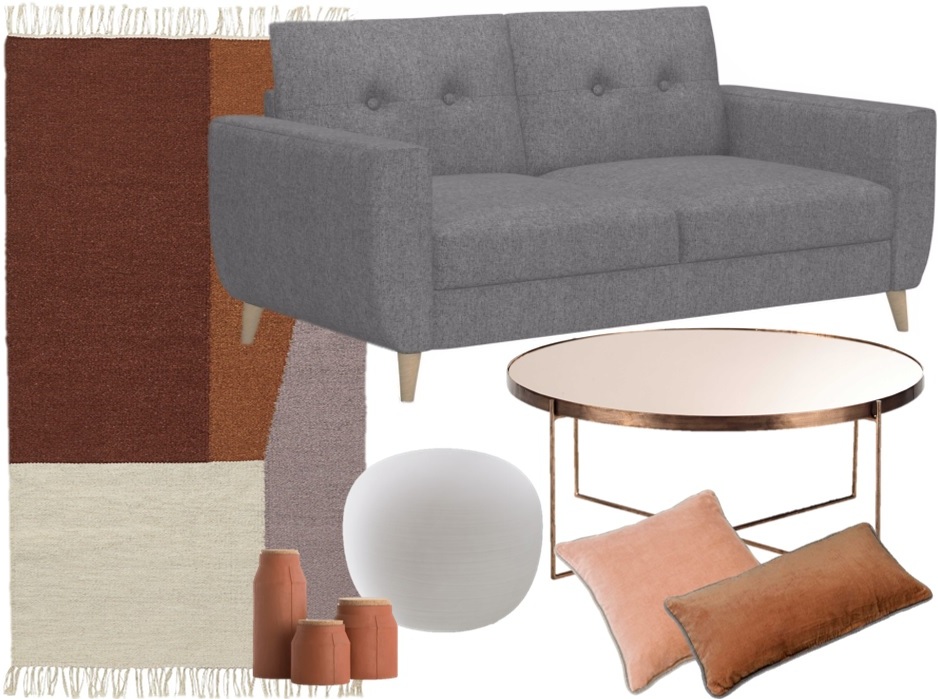 déco couleur terracotta et gris