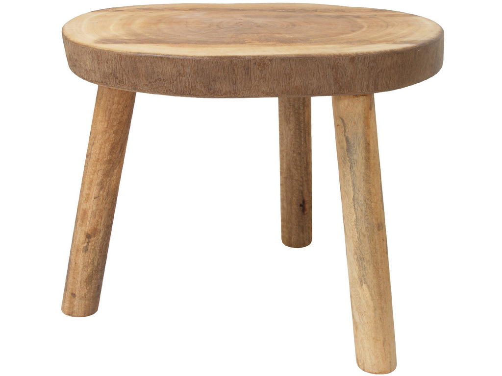 table basse en bois brut