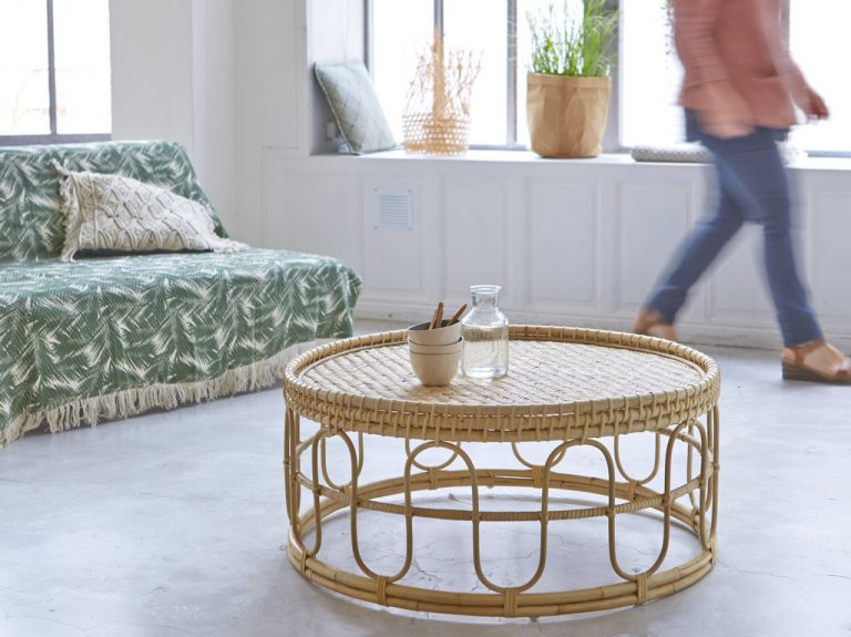 Où trouver une table basse en rotin ronde