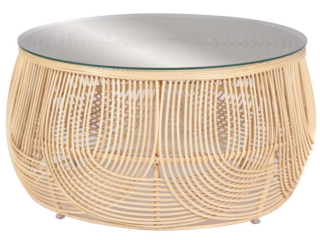 Où trouver une table basse en rotin ronde