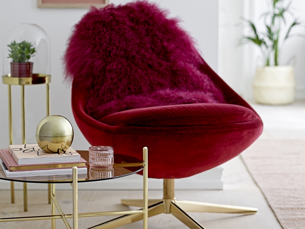 fauteuil velours rouge