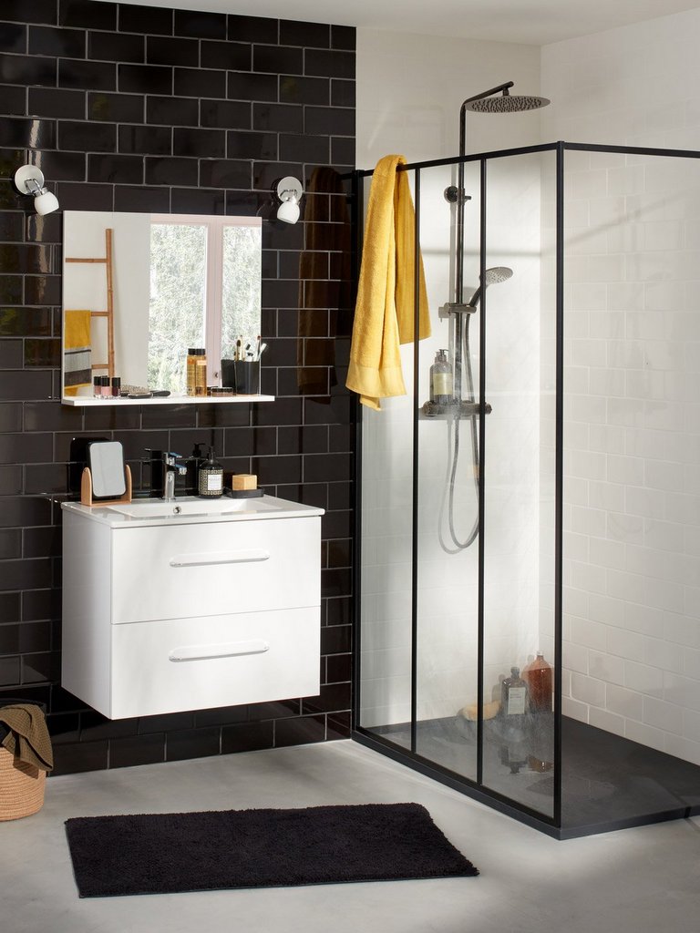 paroi de douche verrière