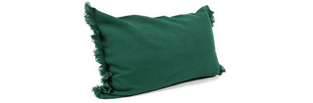 coussin vert émeraude