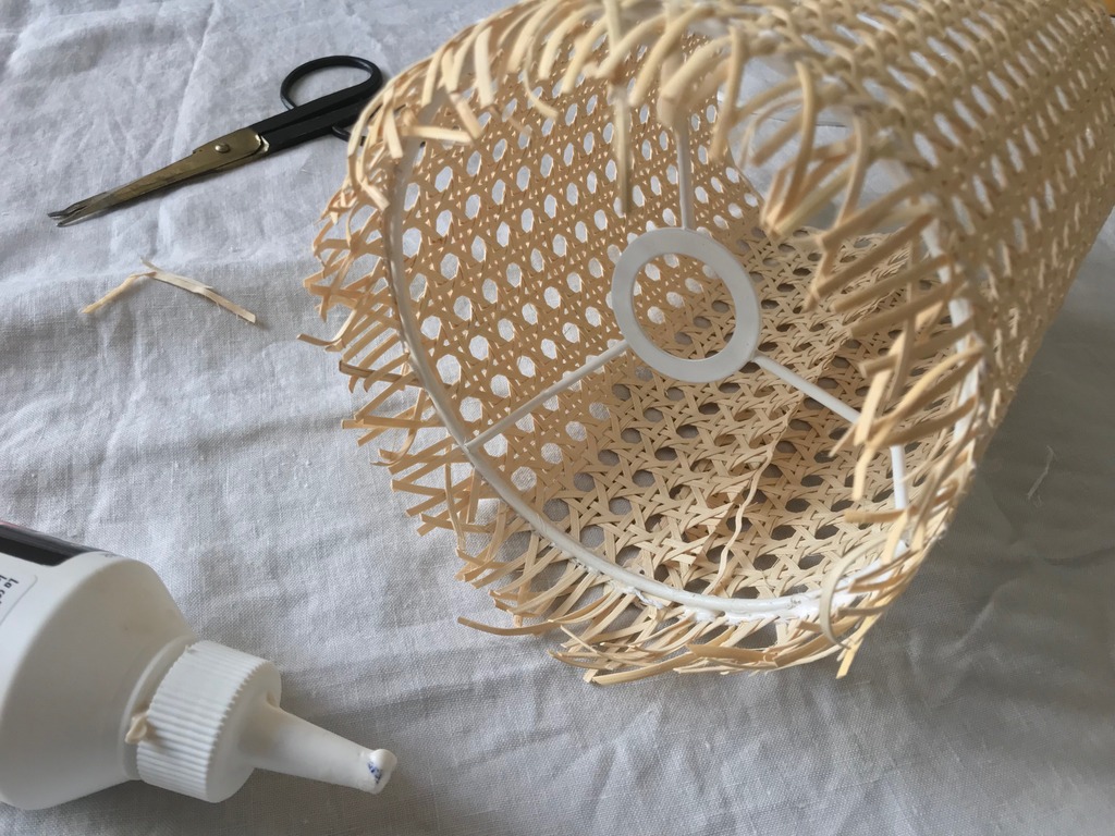 DIY Lampe en cannage