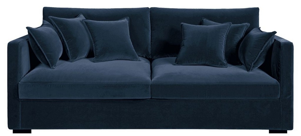 Canapé en velours bleu : avec quelle déco l'associer ...