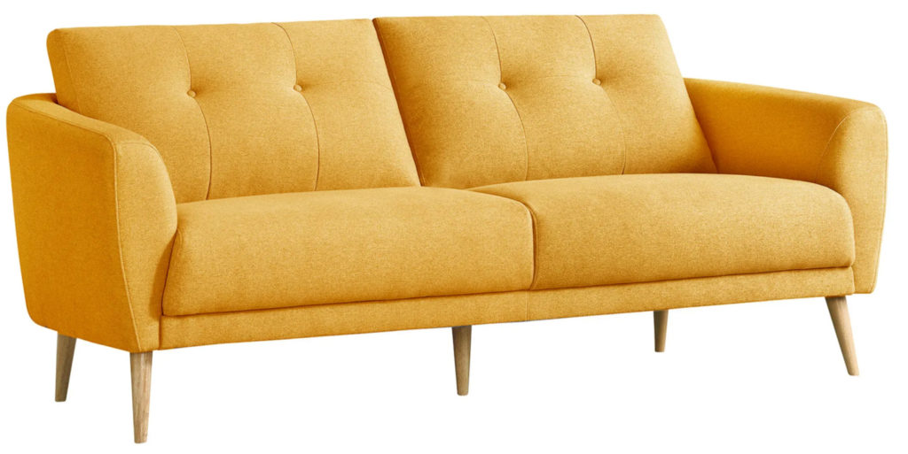 canapé jaune en tissu