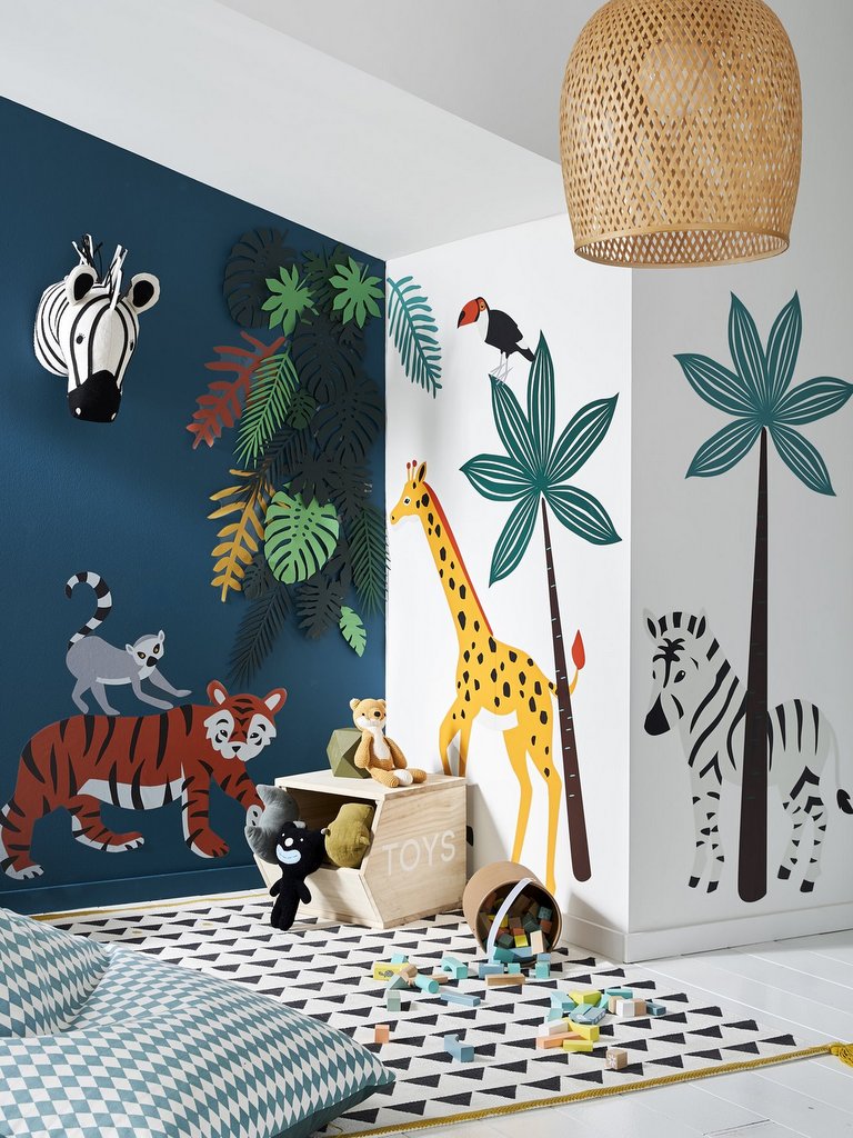 Décoration Chambre Enfant Animaux De La Savane Affiche Chambre