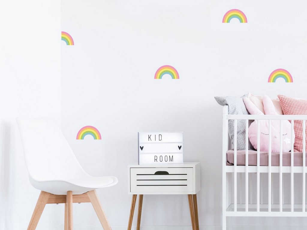 Marchepied enfant Arc en ciel Rose - Home Deco Kids