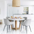 table ronde terrazzo et bois