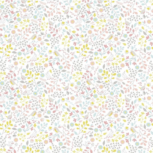 Chambre bébé : du papier peint fleuri sur les murs - Joli Place