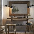 Bois et métal noir : une salle de bain à l'état brut - Joli Place