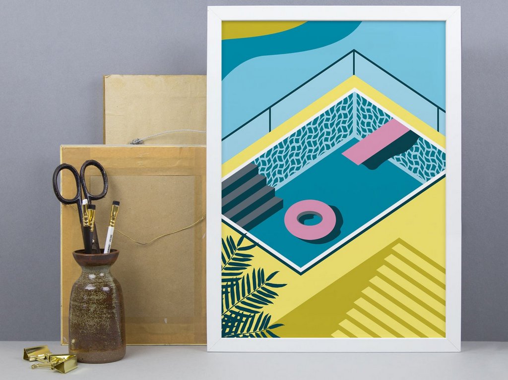 Surf ou piscine : les affiches graphiques Keeler & Sidaway - Joli Place